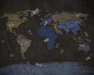Мировая карта в заплатках